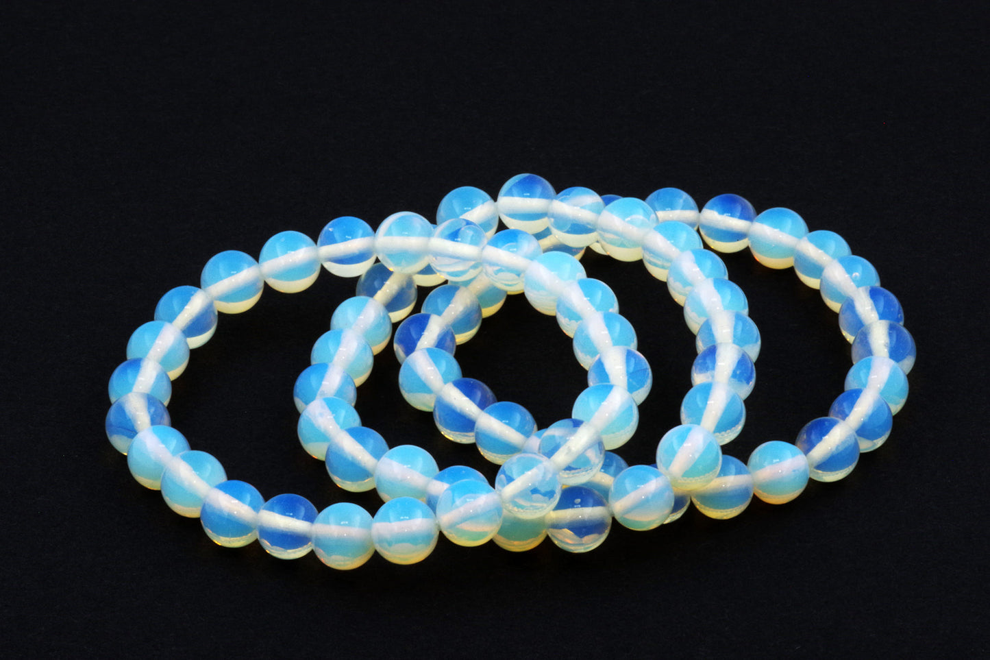 Bracelet opale de verre – 8 mm