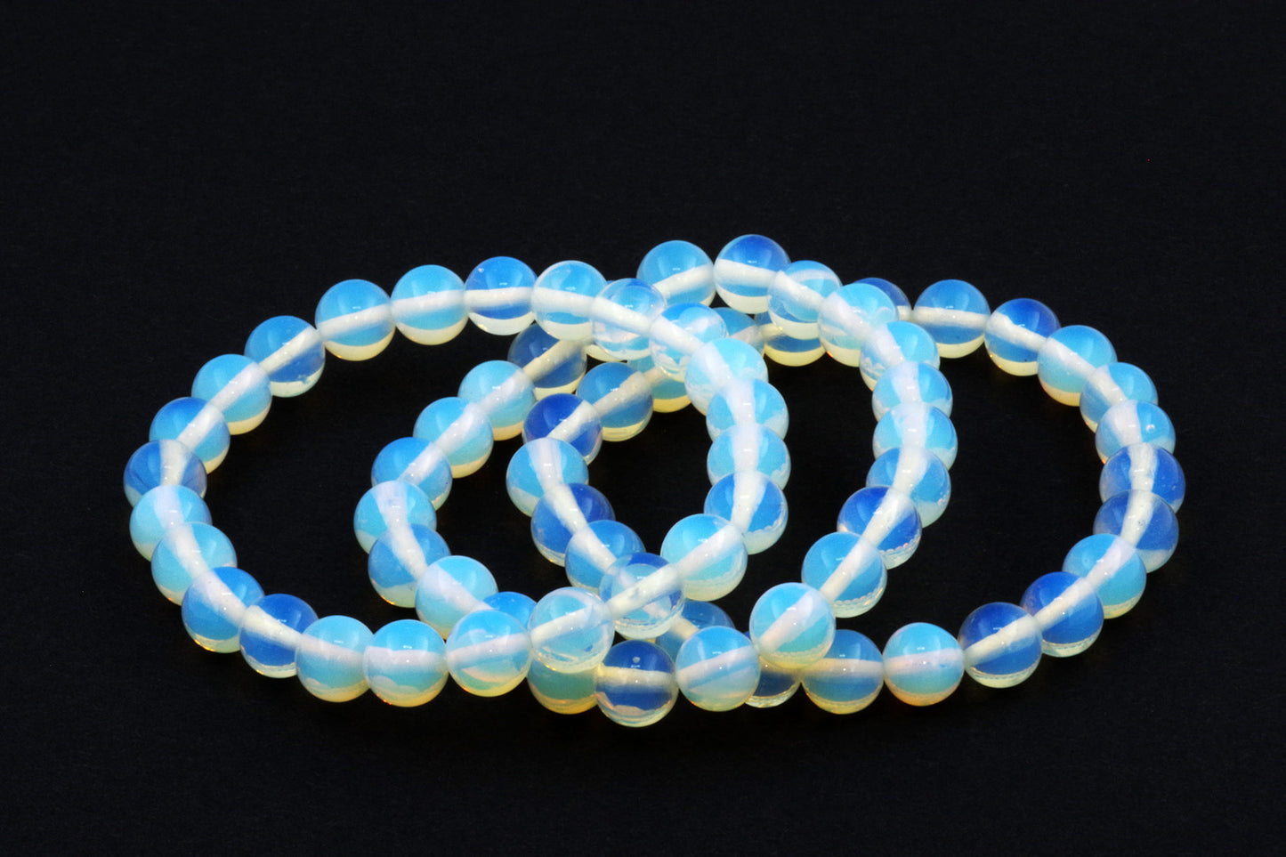 Bracelet opale de verre – 8 mm