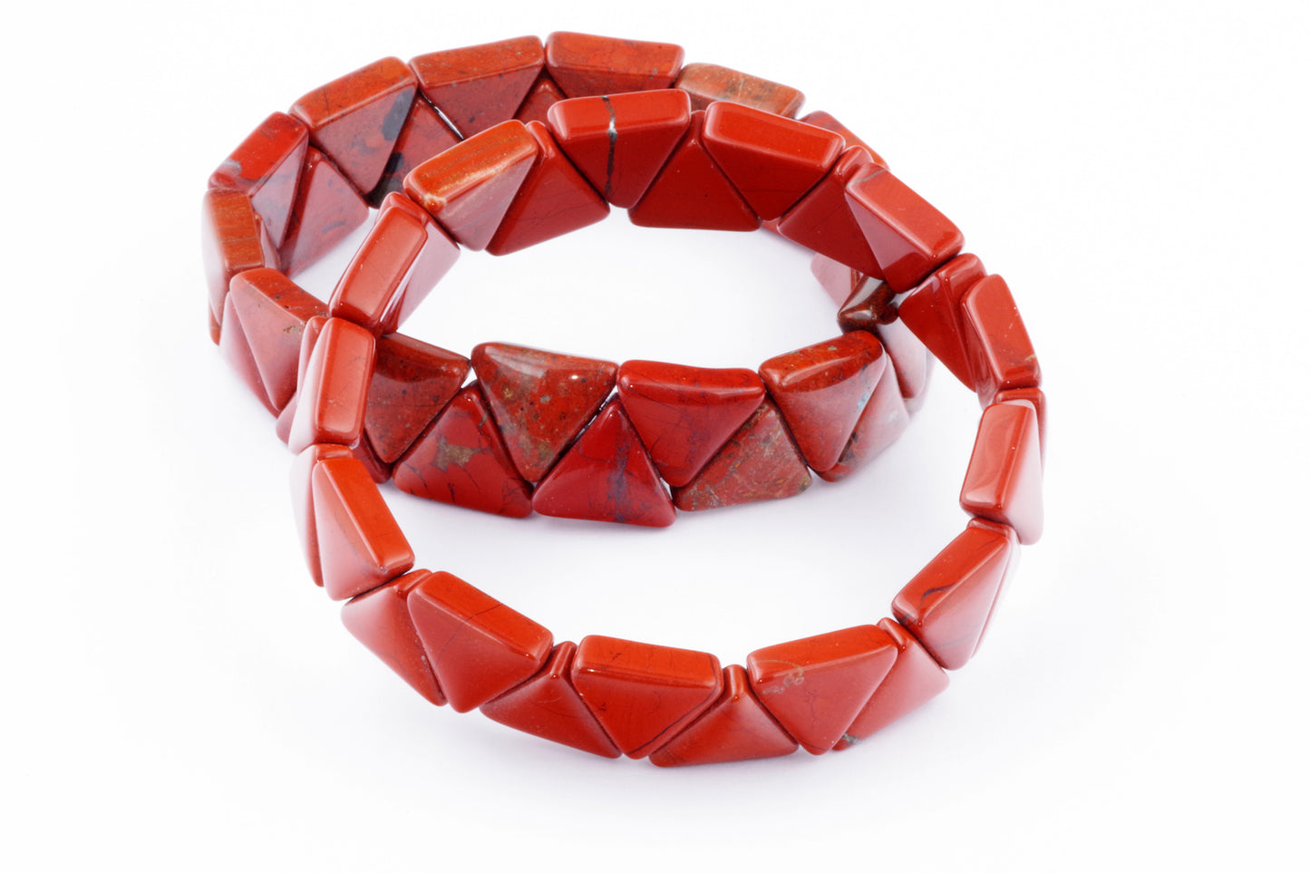 Bracelet Jaspe Rouge – Triangle
