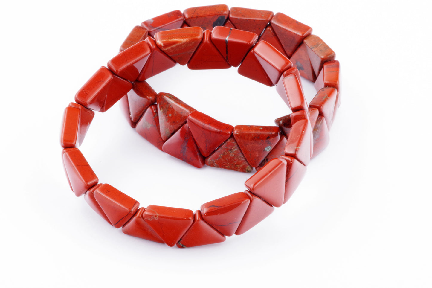 红碧玉手链 – 三角形