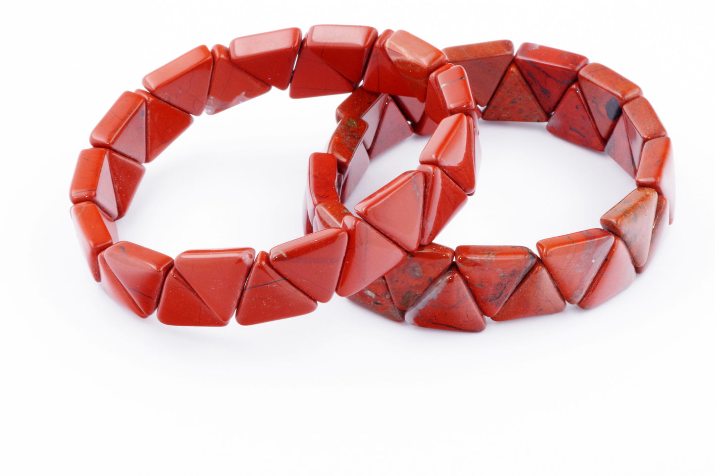Armband aus rotem Jaspis – Dreieck