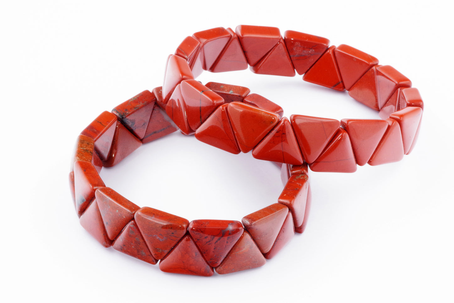 Armband aus rotem Jaspis – Dreieck