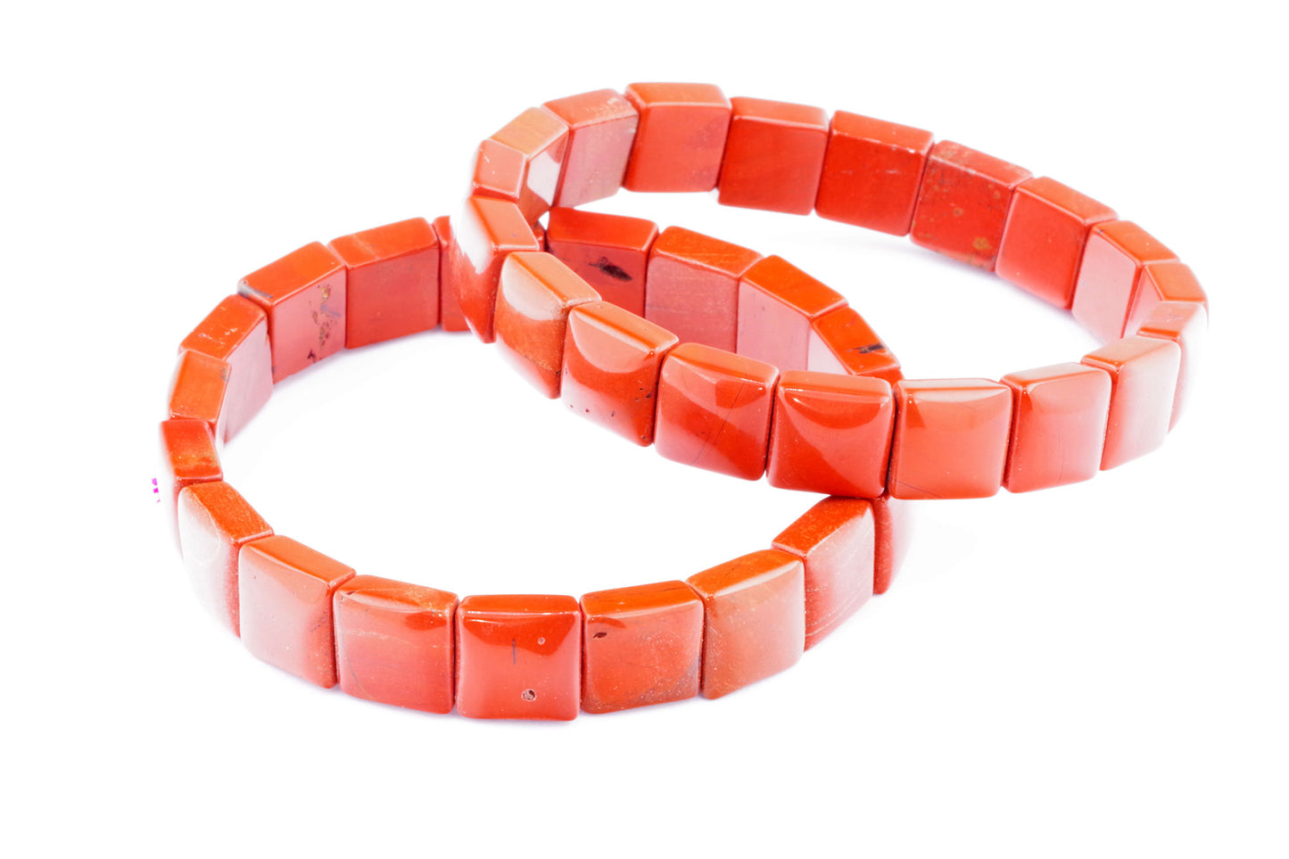 Armband aus rotem Jaspis – quadratisch