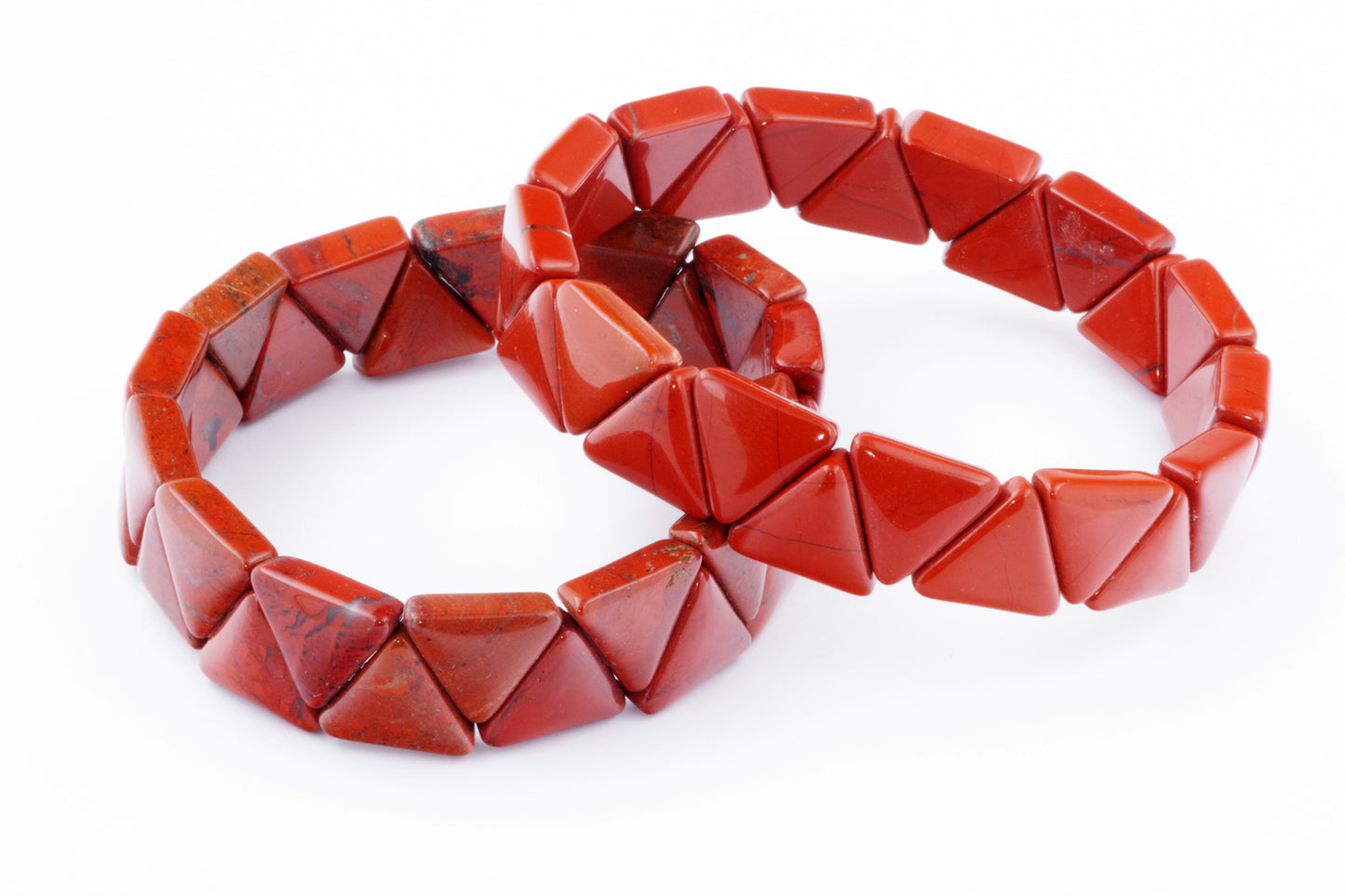 Bracciale in diaspro rosso – Triangolo