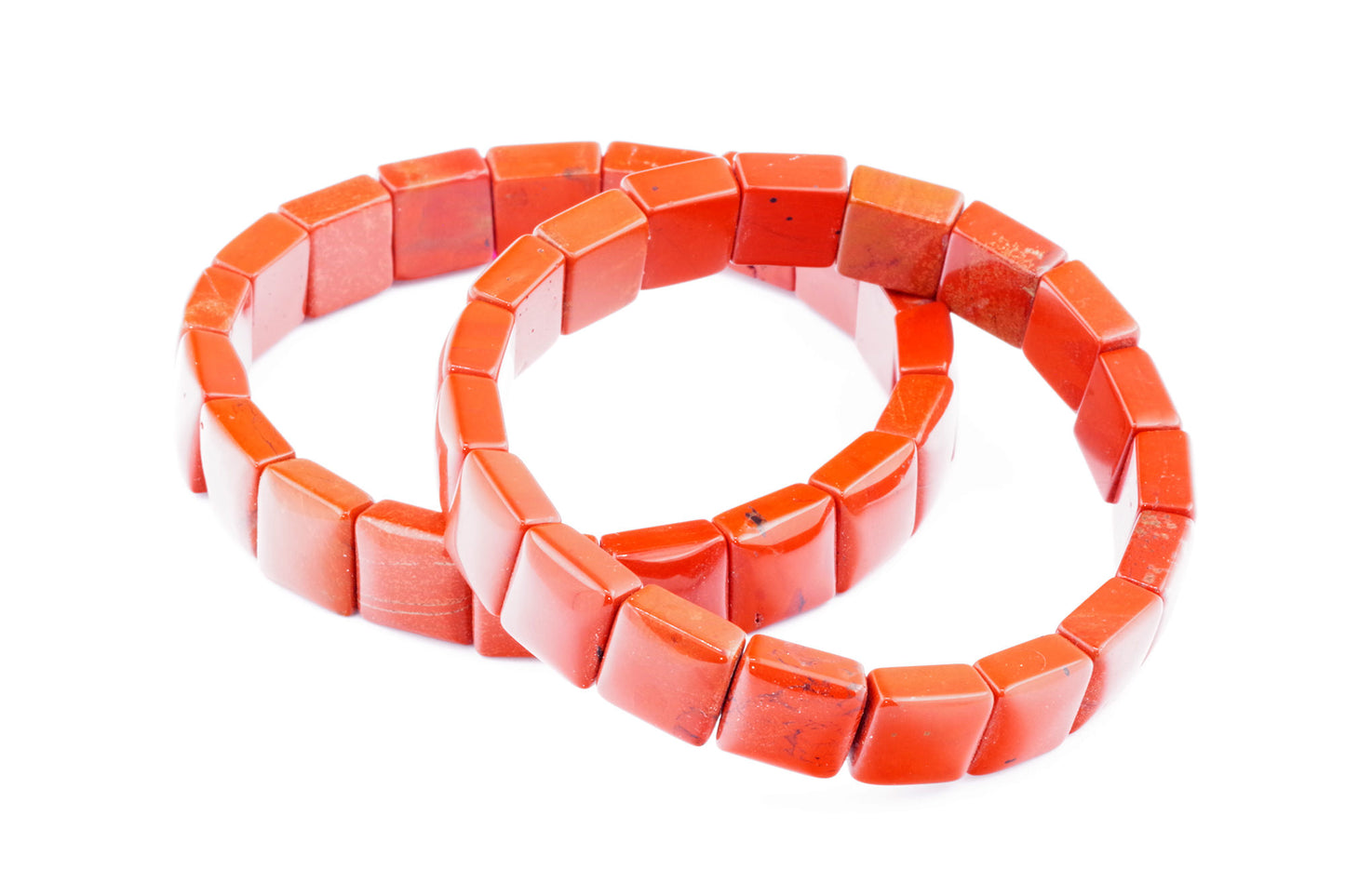 Rode Jaspis armband – Vierkant