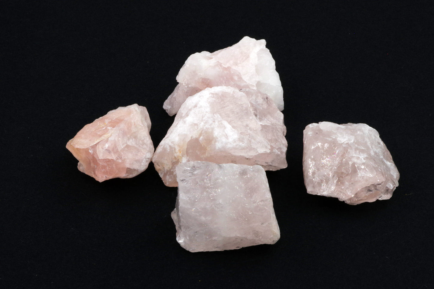 Необработанный розовый кварц — средний размер
