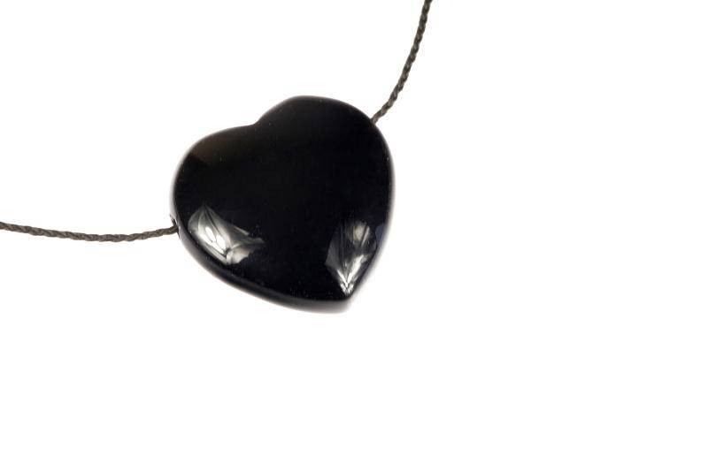 Black Onyx pendant – Heart