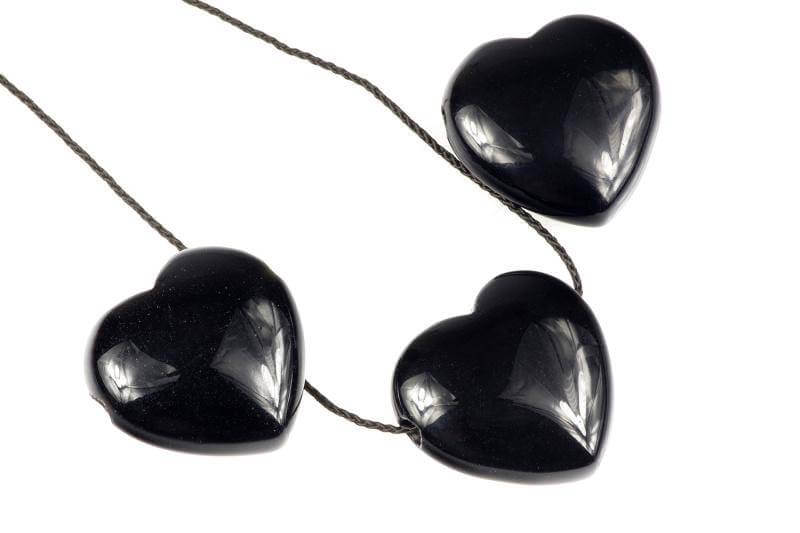 Black Onyx pendant – Heart