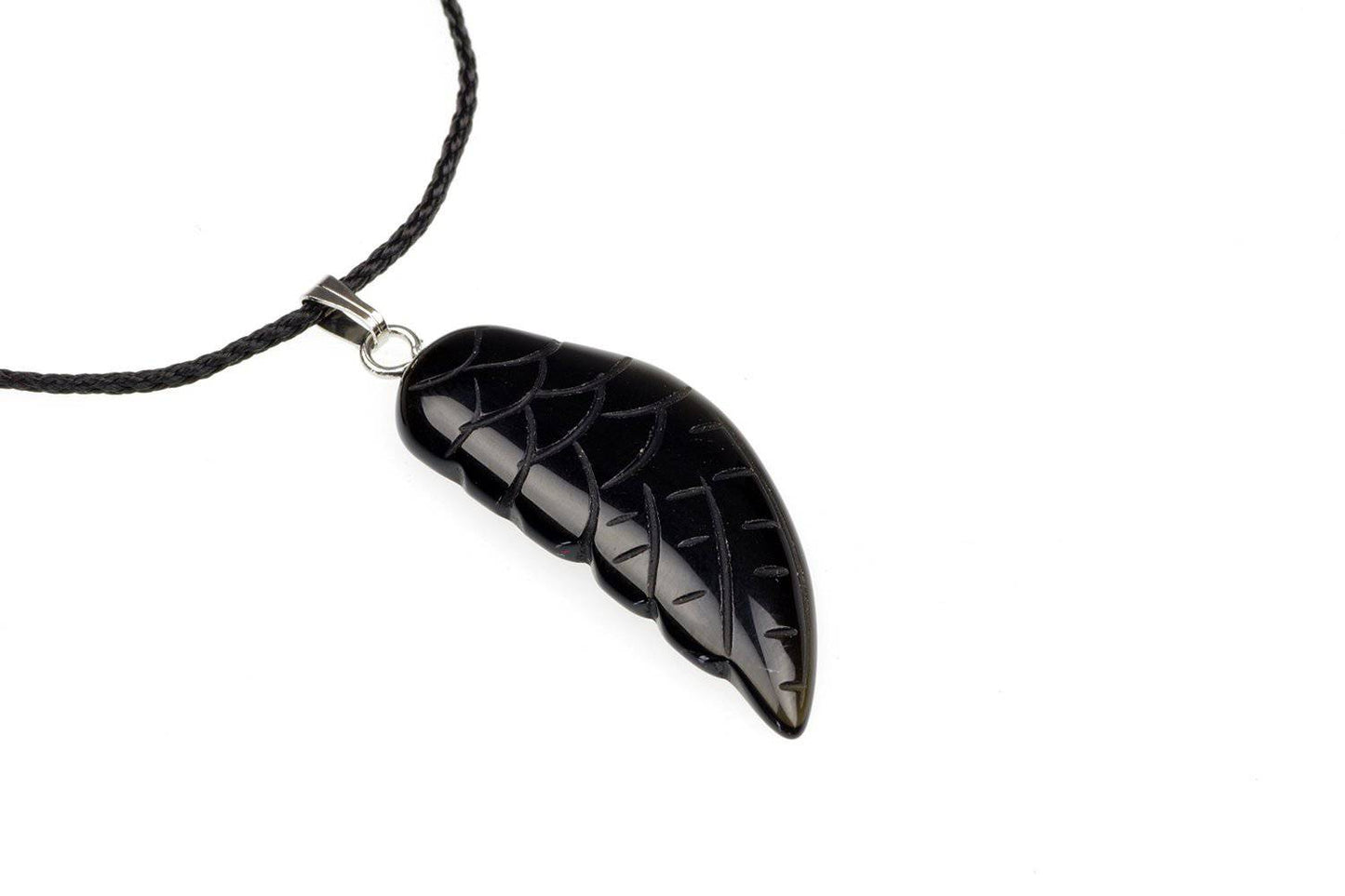 Black onyx pendant – Wing