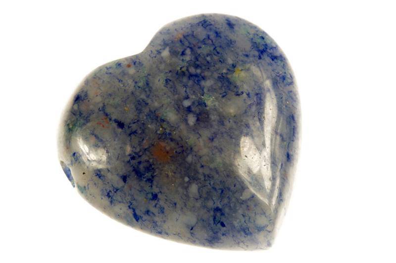 Blue quartz pendant – Heart