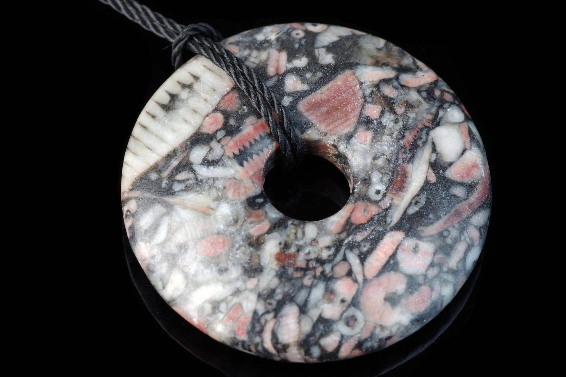 Crinoid pendant – Donut 30mm