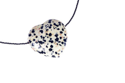 Dalmatian jasper pendant – Heart