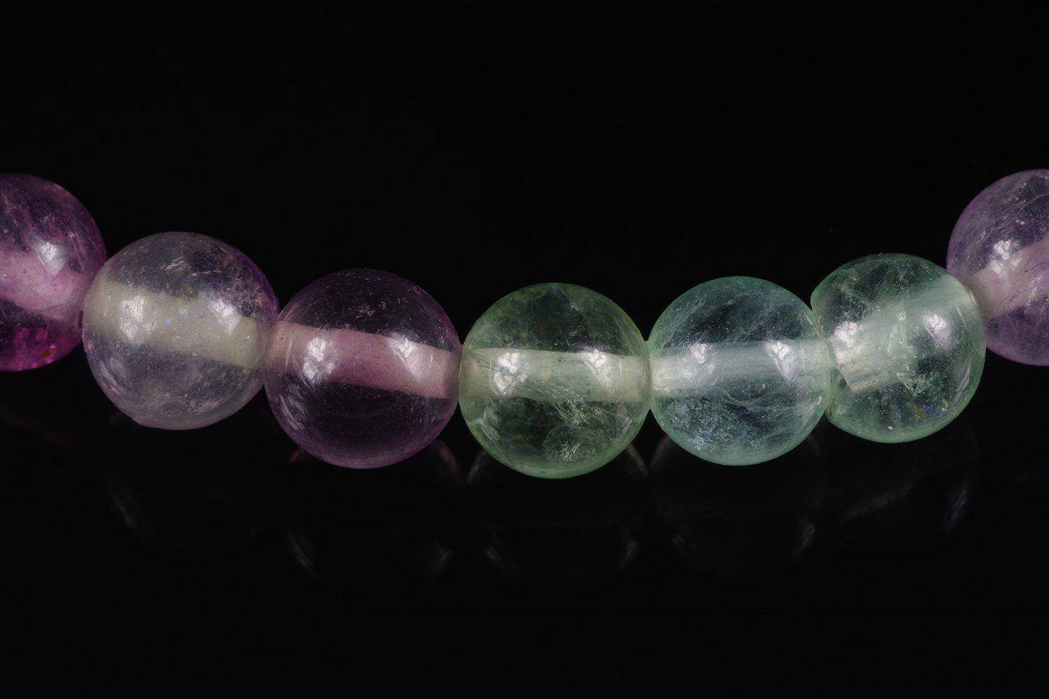 Multicoloured Fluorite Bracelet - 6 mm Bead