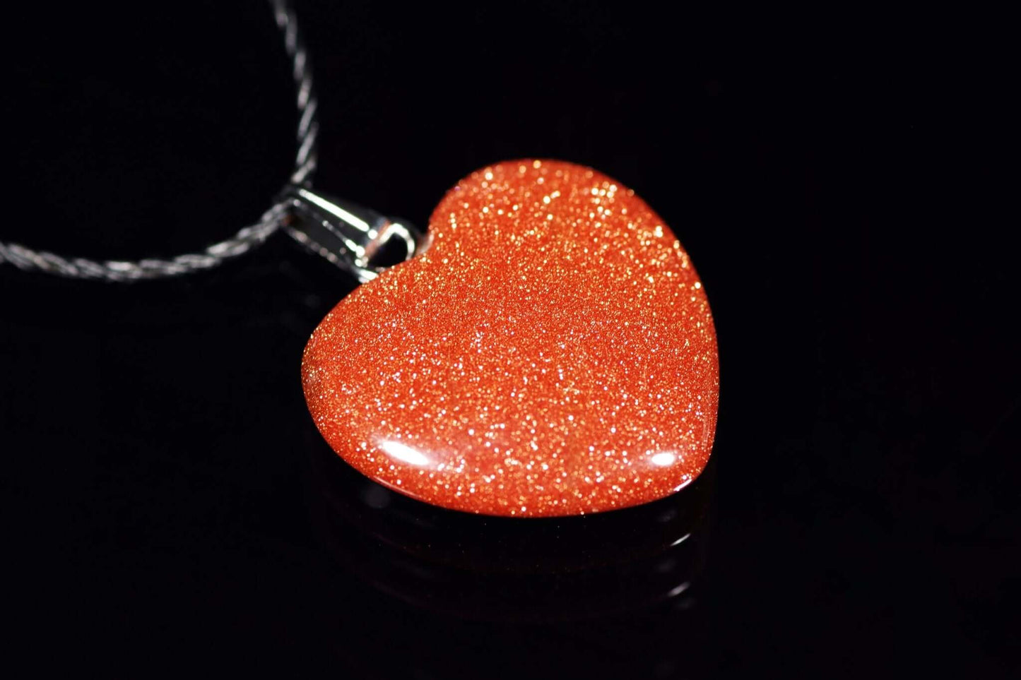 Goldstone pendant – Heart