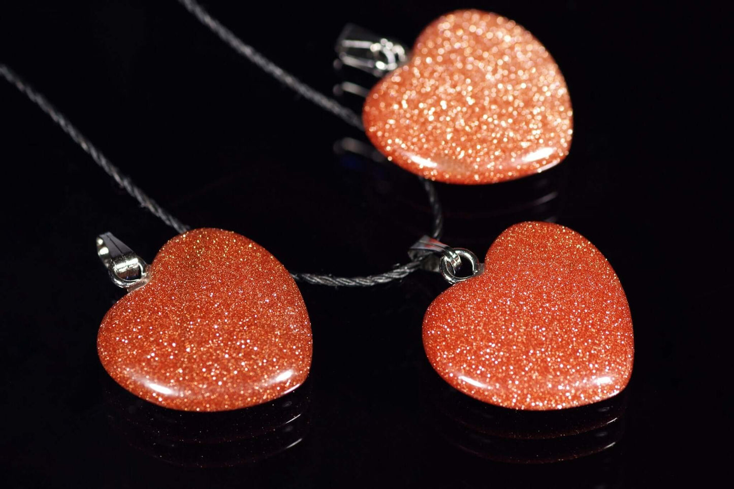 Goldstone pendant – Heart