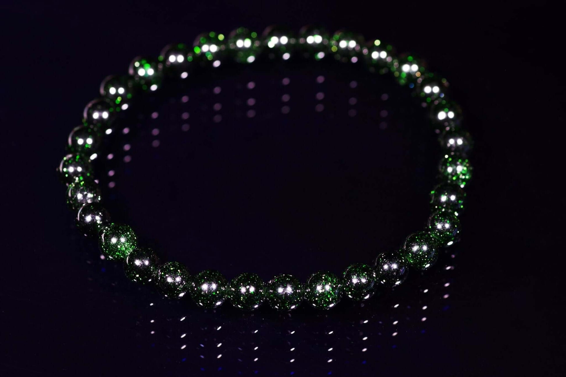Green goldstone bracelet – 6mm