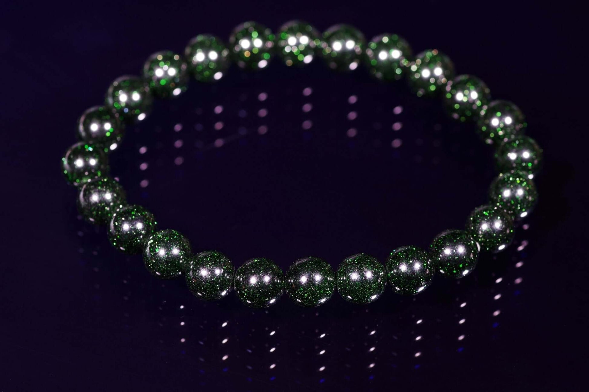 Green goldstone bracelet – 8mm
