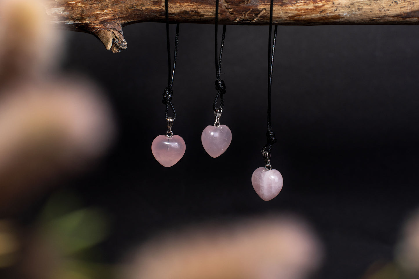 Rose quartz pendant – Heart mini 2 - www.Crystals.eu