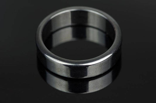 Hematite ring – Flat 6mm