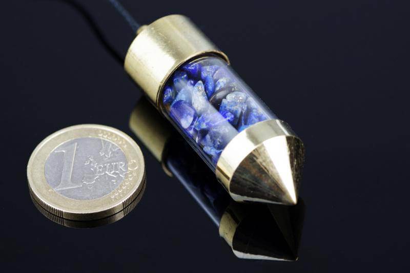 Lapis lazuli pendulum – Brass