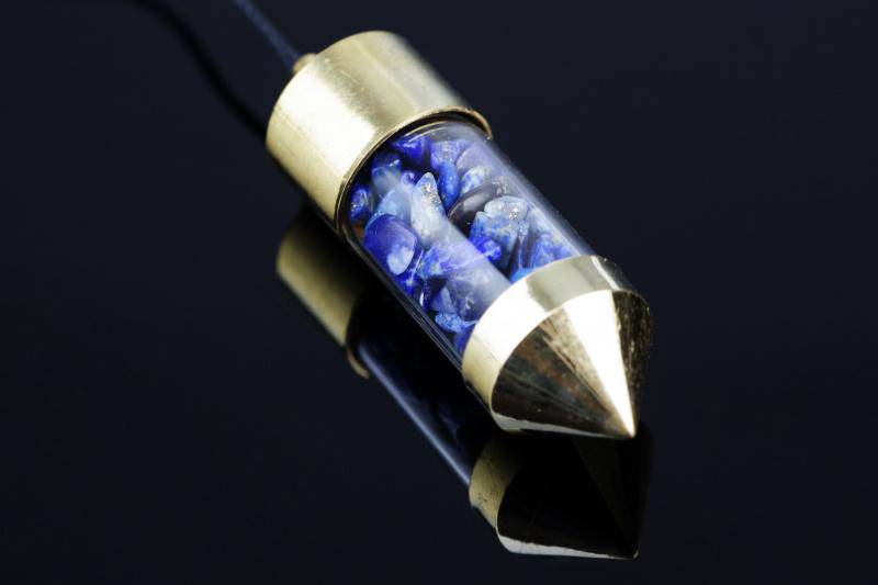 Lapis lazuli pendulum – Brass
