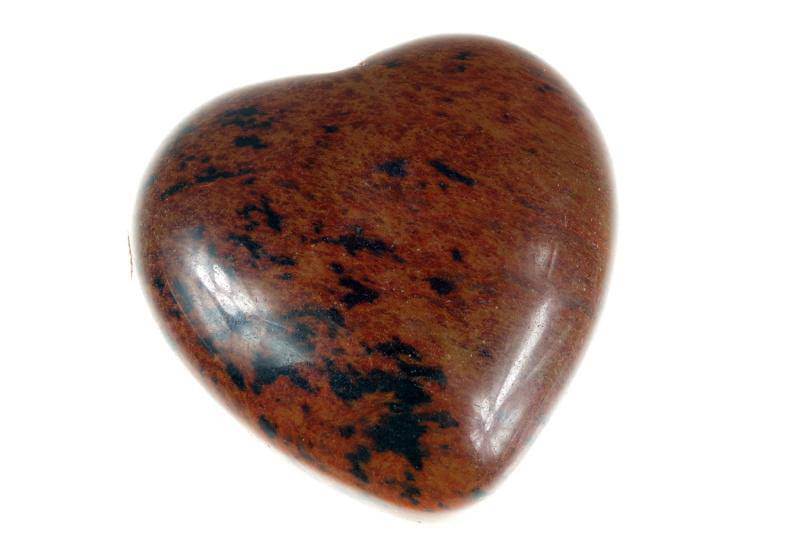 Mahagony obsidian pendant – Heart