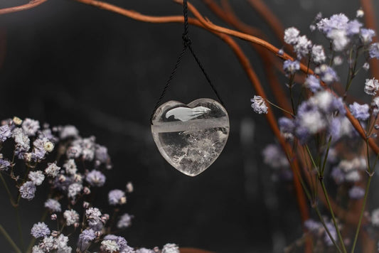 Quartz pendant – Heart