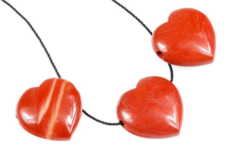 Red jasper pendant – Heart