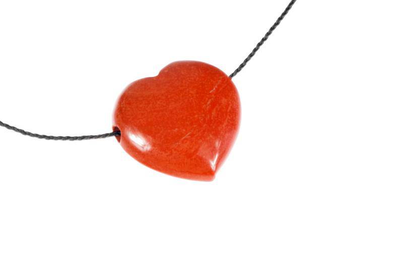 Red jasper pendant – Heart