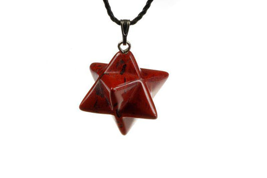 Red jasper pendant – Merkabah