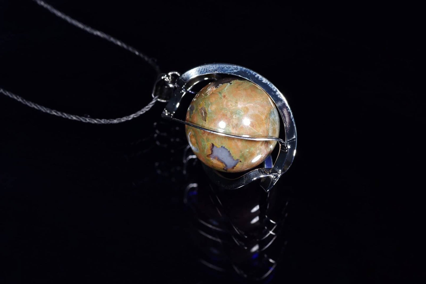 Rhyolite pendant – Sphere 20mm