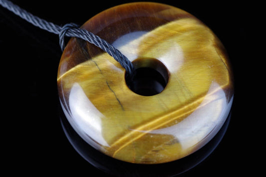Tiger eye pendant – Donut 30mm